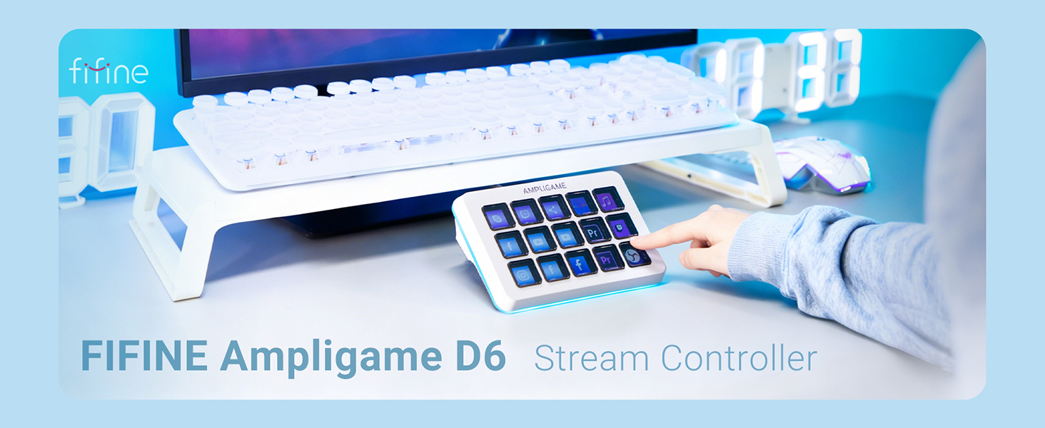 Amazon.com: FIFINE AmpliGame Gaming Controller with 15 Shortcuts